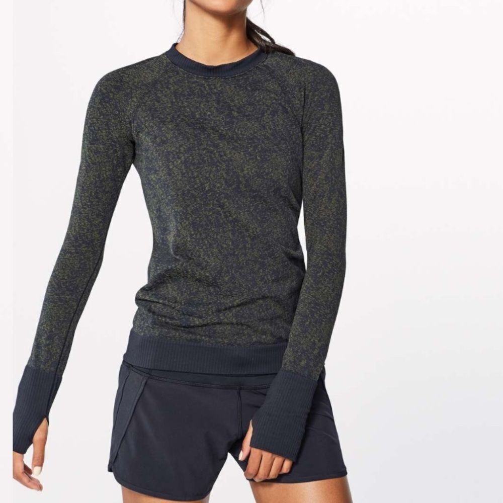 Lululemon Rest Less Pullover Black/Grey Size 4 New With Tags